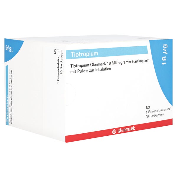 TIOTROPIUM Glenmark 18 µg Hkp.m.Plv.z.Inh.+Inhaler 90 St