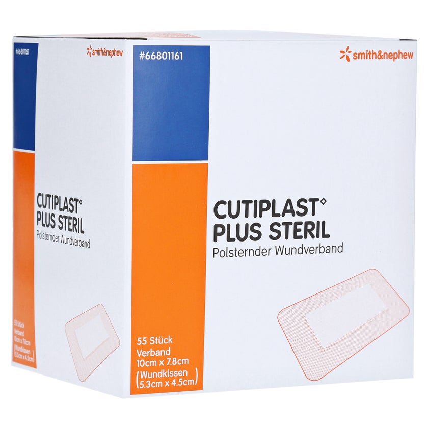 Cutiplast Plus Steril 7,8x10 cm Verband 55 St