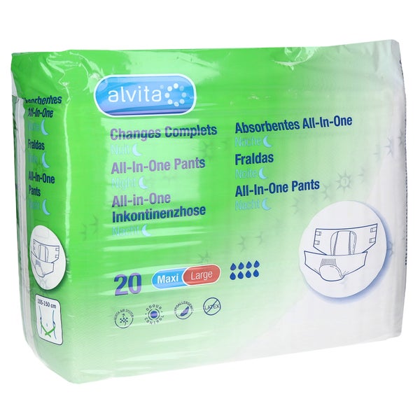 Alvita All-in-one Inkontinenzhose maxi l 20 St