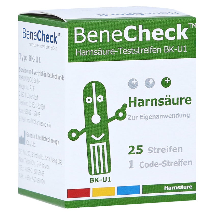 BeneCheck Harnsäure-Teststreifen 25 Stück 1X25 St