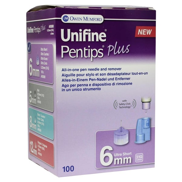 Unifine Pentips plus Kanüle 31 G 6 mm 100 St