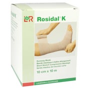 Lohmann & Rauscher Rosidal K Kurzzugbinden, cremefarben, 10 m - 1 Stück, einzeln in Faltschachtel, Maße: 10 cm x 10 m 1 St