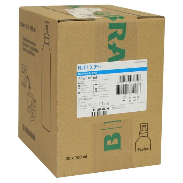 Kochsalzlösung 0,9% B. Braun Spüllösung Ecolav 20X100 ml