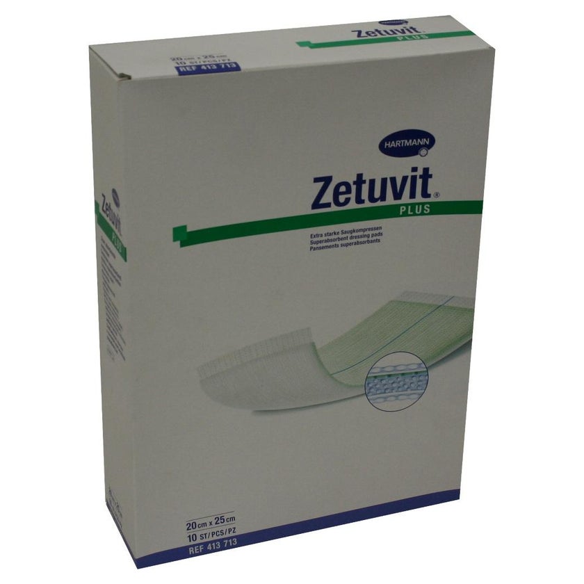 Hartmann Zetuvit Plus Saugkompressen, steril - 20 x 25 cm / 10 Stück 10 St