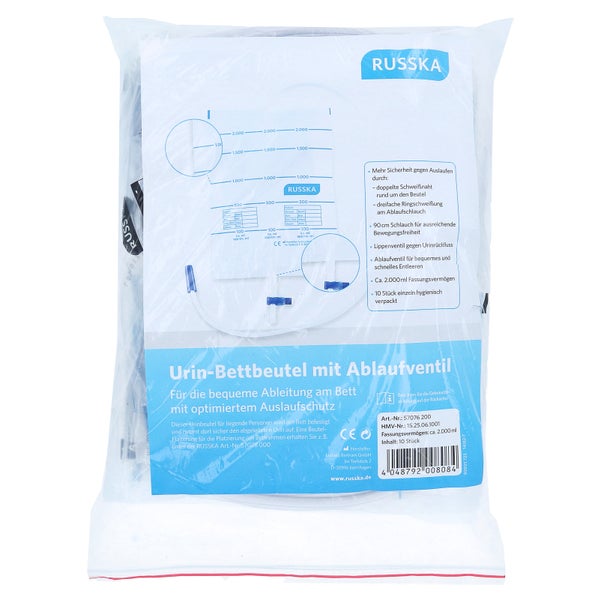 Bettbeutel 2 l m.Ablauf 10 St