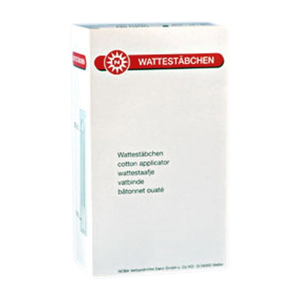 NOBA Wattestäbchen Holz 15 cm, 4-5 mm Wattekopf steril 100X 100X2 St