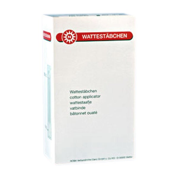 NOBA Wattestäbchen Holz 15 cm Wattekopf 4-5 mm steril 100 x 2 Stück 100X2 St
