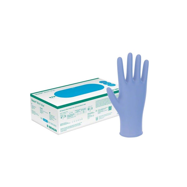 B.Braun Vasco Nitril white U.-Handschuhe, PF, unsteril (100 Stck.) - L / 150 Stück 150 St
