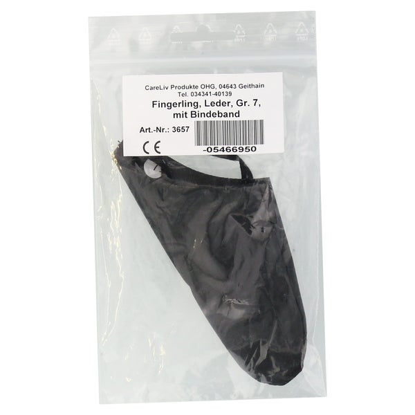 Fingerling Leder Gr.7 mit Bindeband 1 St