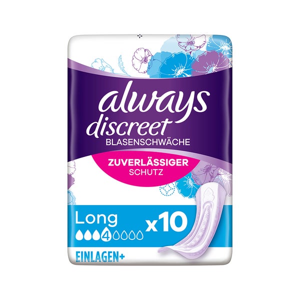 Always Discreet Inkontinenz-Einlagen Plus Long 10 St
