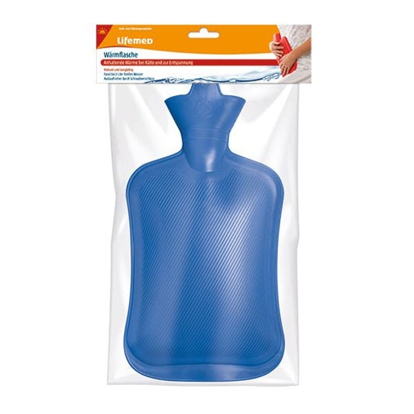 Lifemed Wärmflasche 2 Liter 32,5 cm x 20,3 cm blau 1 St