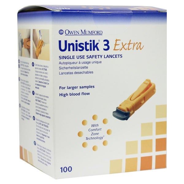 Unistik 3 Extra Eindr.Tiefe 2,0 mm Stech 100 St