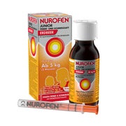 Produktabbildung: NUROFEN Junior Fieber- und Schmerzsaft Erdbeer 40mg/ml Ibuprofen 100 ml
