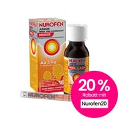 Produktabbildung: NUROFEN Junior Fieber- und Schmerzsaft Erdbeer 40mg/ml Ibuprofen 100 ml
