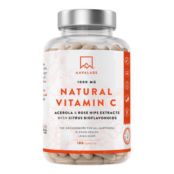 AAVALABS Vitamin C Acerola Camu-Camu Hagebutte 180 St