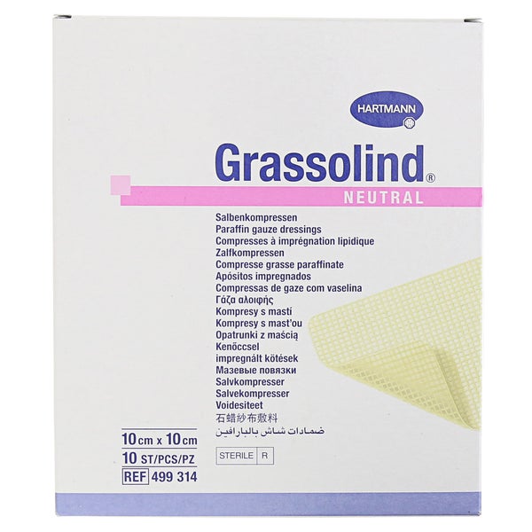 Grassolind Salbenkompressen 10x10 cm ste 10 St