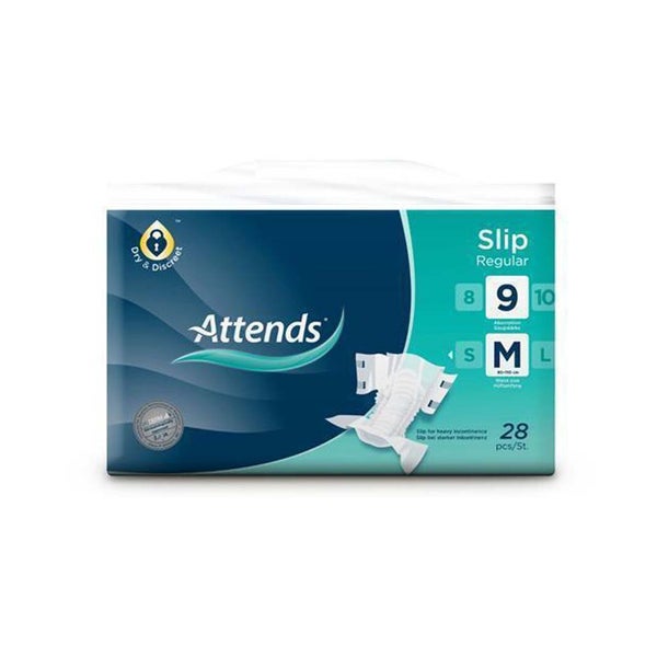 Attends Slip Regular 9 All-in-One Inkontinenzprodukt Medium, 28 Stück 4X28 St