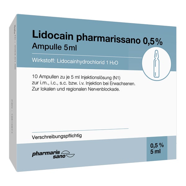LIDOCAIN pharmarissano 0,5% Inj.-Lsg.Ampullen 5 ml 10X5 ml