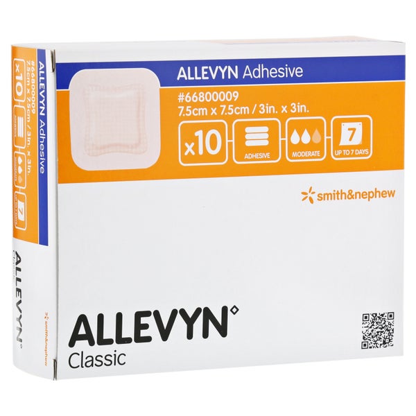 Allevyn Adhesive 7,5x7,5 cm haftende Wun 10 St