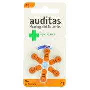 Auditas Hörgerätebatterie 13 Quecksilber 6 St
