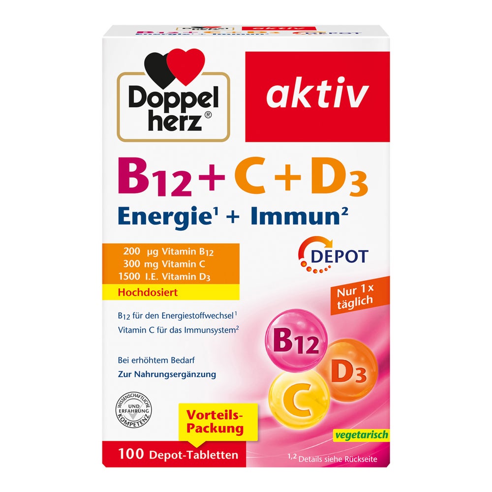 Doppelherz B12 + C + D3 Depot 100 St