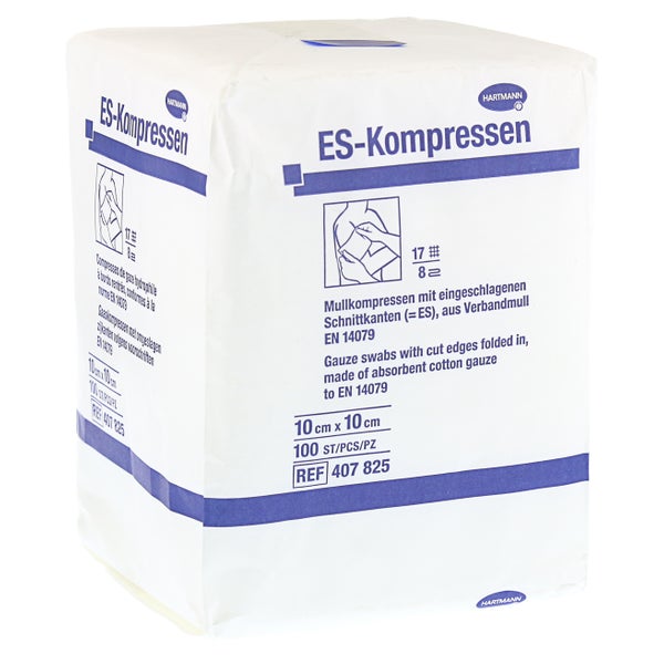 Es-kompressen Unsteril 10x10 cm 8fach 100 St