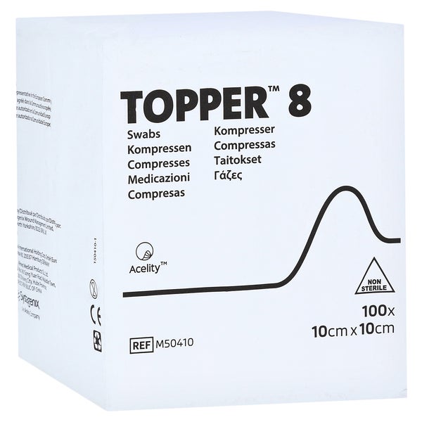 Topper 8 Kompressen 10x10 cm unsteril 100 St