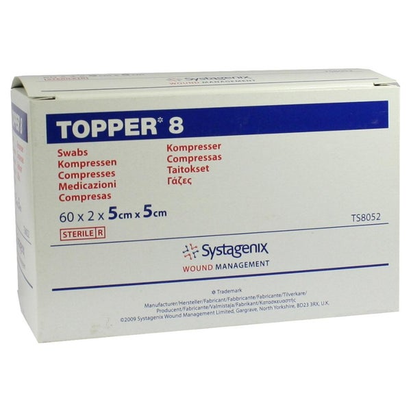 Topper 8 Kompressen 5x5 cm steril 60X2 St