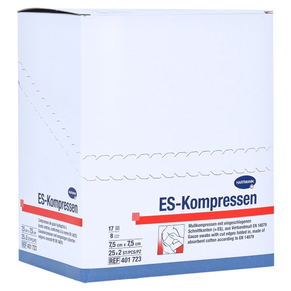 Es-kompressen Steril 7,5x7,5 cm 8fach 25X2 St