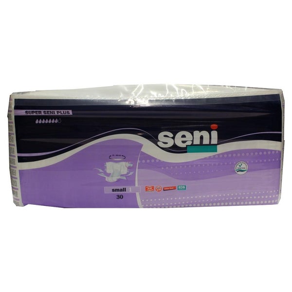 Super seni Plus Small Inkontinenzhosen, Unisex, 30er Pack, 55 - 80 cm, 2100 ml 30 St