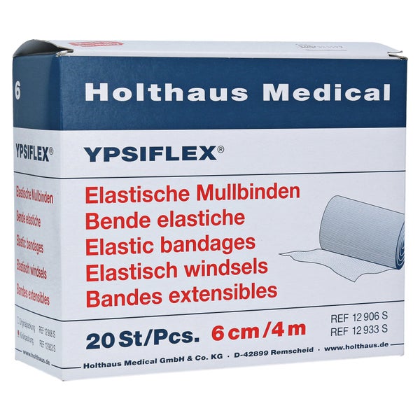 Holthaus Medical YPSIFLEX elastische Mullbinden 20-fädig, lose (20 Stck.) - 4 m x 6 cm 20 St