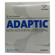 Produktabbildung: Adaptic 7,6x7,6 cm feuchte Wundauflage 10 St