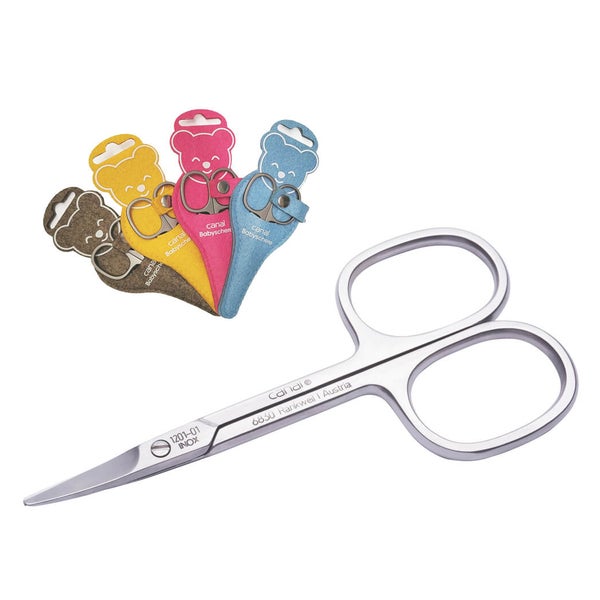 Babyschere gebogen rostfrei, 9 cm inkl. Bärchen-Etui 1 St