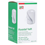 Lohmann & Rauscher Rosidal haft Kurzzugbinde, 5 m, unsteril, textilelastisch - 1 Stück, einzeln in Faltschachtel, Maße: 12 cm x 5 m 1 St