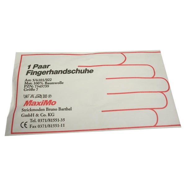 Handschuhe Strick Baumwolle Gr. 7 dünn 2 St