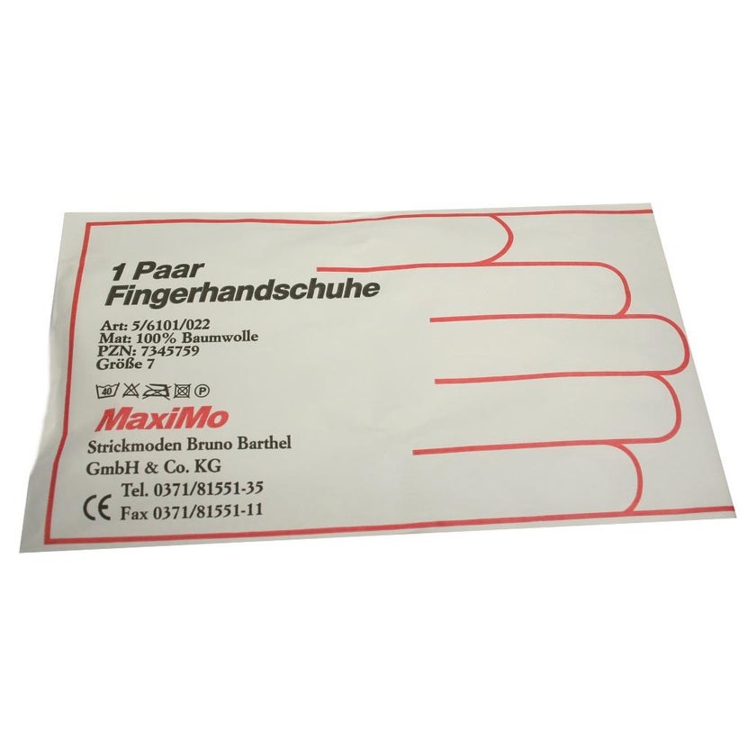 Handschuhe Strick Baumwolle Gr. 7 dünn 2 St