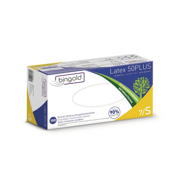 Bingold Latex PLUS Handschuhe puderfrei 100 St 100 St