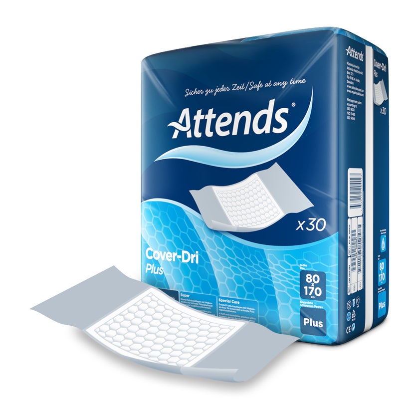 Attends Cover-Dri Plus Schutzunterlagen 80 x 170 cm 30 St