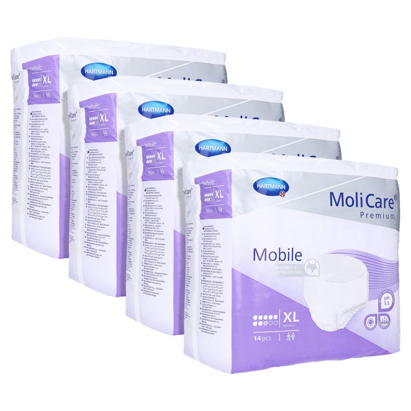 MoliCare Premium Mobile, 8 Tropfen, Gr.XL, Hüftumfang 130 - 170 cm 4X14 St