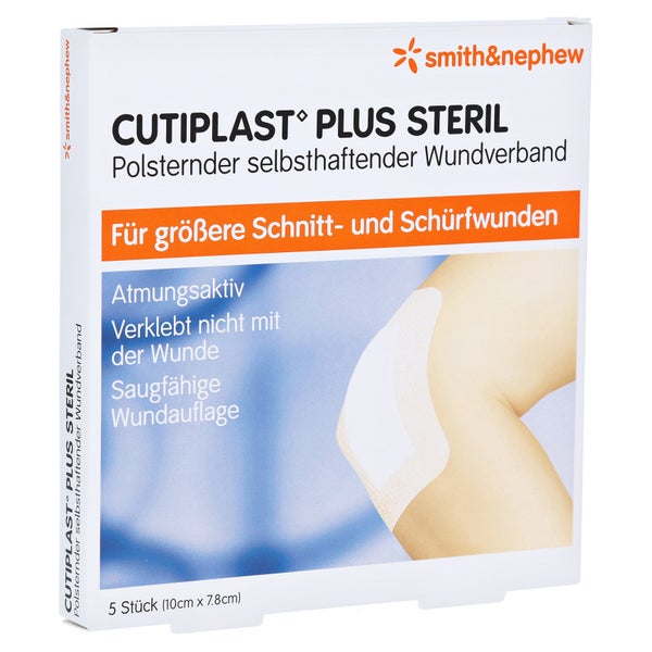 Cutiplast Plus Steril 7,8x10 cm Verband 5 St