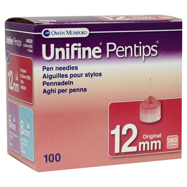 Unifine Pentips Kanüle 29 G 12 mm 100 St