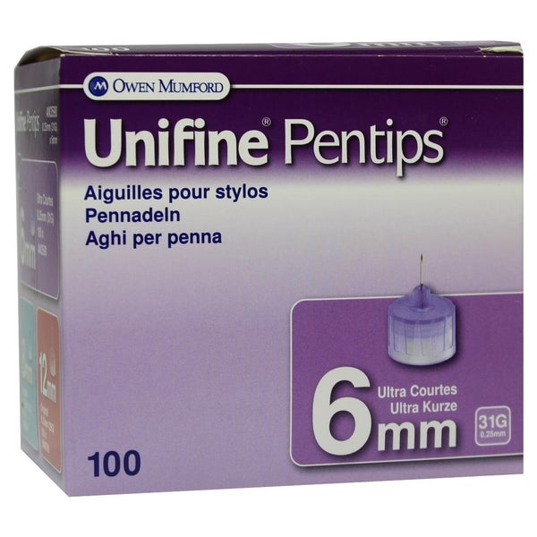 Unifine Pentips Kanüle 31 G 0,33x6 mm 100 St