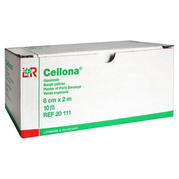 Lohmann Rauscher Cellona Gipsbinde einzeln verpackt 10 Stück - 8 cm x 2 m 10 St