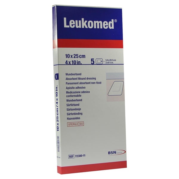Leukomed Sterile Pflaster 10x25 cm 5 St