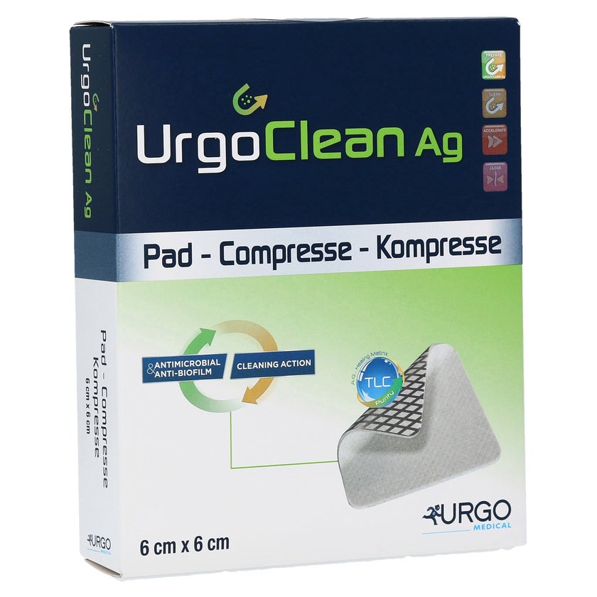 Urgoclean Ag Kompressen 6x6 cm steril 10 St