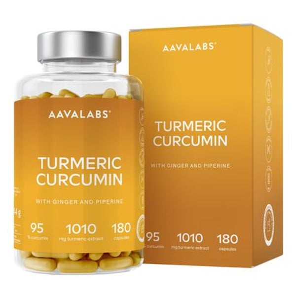 Aavalabs Kurkuma Curcumin Komplex mit 95 % Piperin 180 St