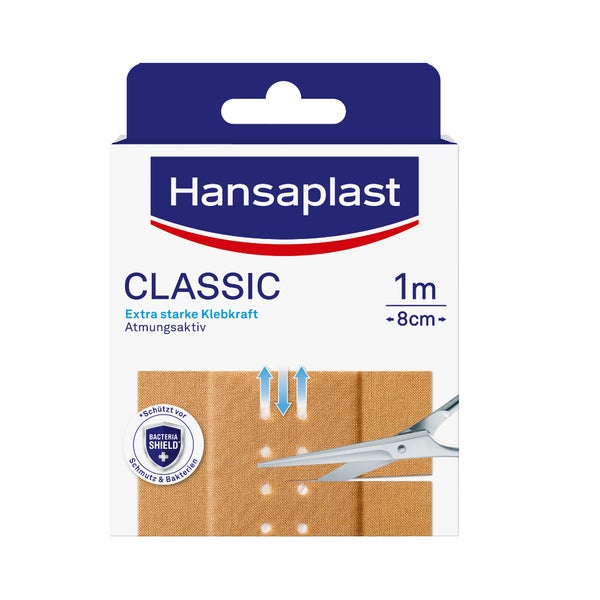 Hansaplast Classic Pflaster 8cm x1 m 1 St