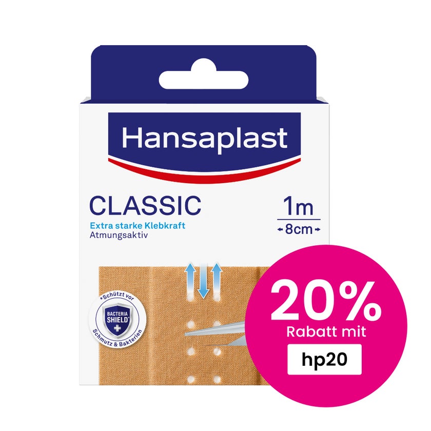 Hansaplast Classic Pflaster 8cm x1 m 1 St