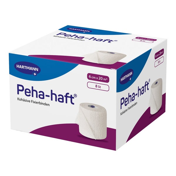 Hartmann Peha-haft Fixierbinde 6 cm x 20 m, latexfrei - 1 Packung = 8 Stück, lose (160 m) 8 St