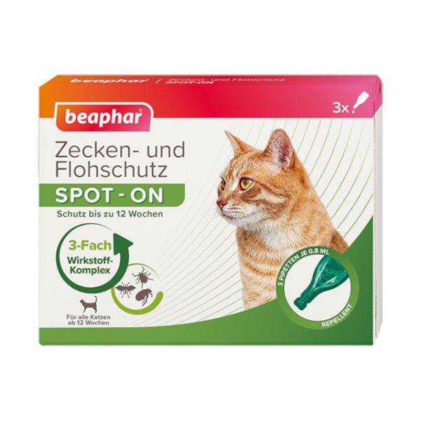 Beaphar Zecken- und Flohschutz SPOT-ON für Katzen 2,4 ml